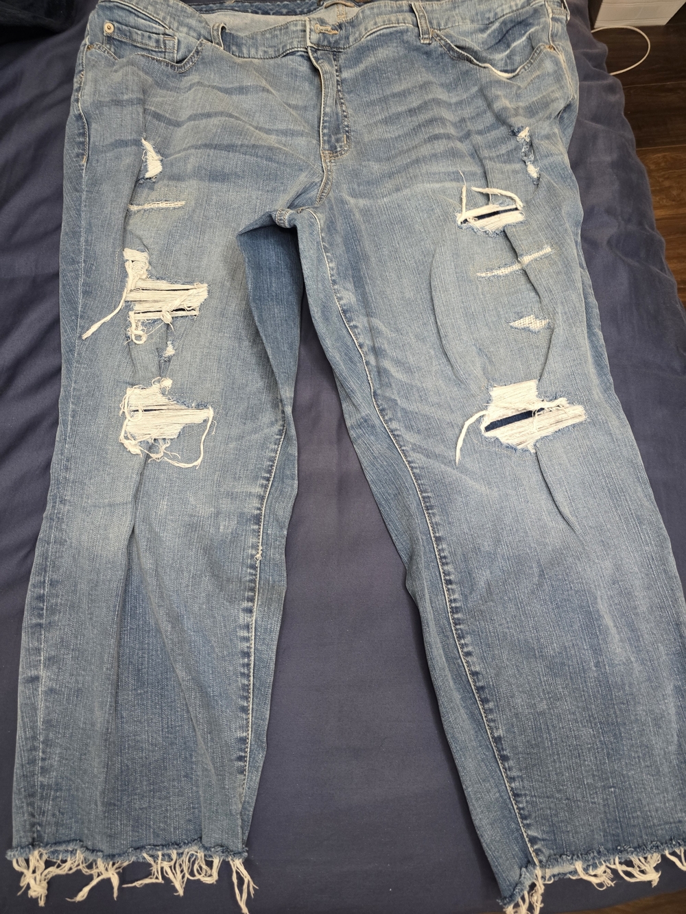 torrid Light Blue Distressed Boyfriend Jeans